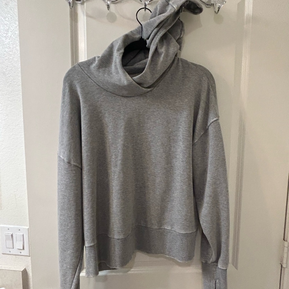 NEW! Cozy Gray Cowl Neck Hoodie